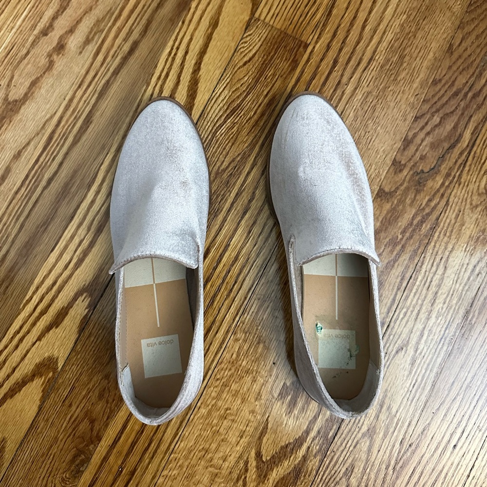 Dolce Vita Women’s Pink Velvet Loafers, Size 7